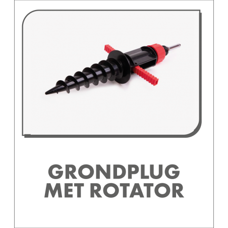 Grondplug met rotator